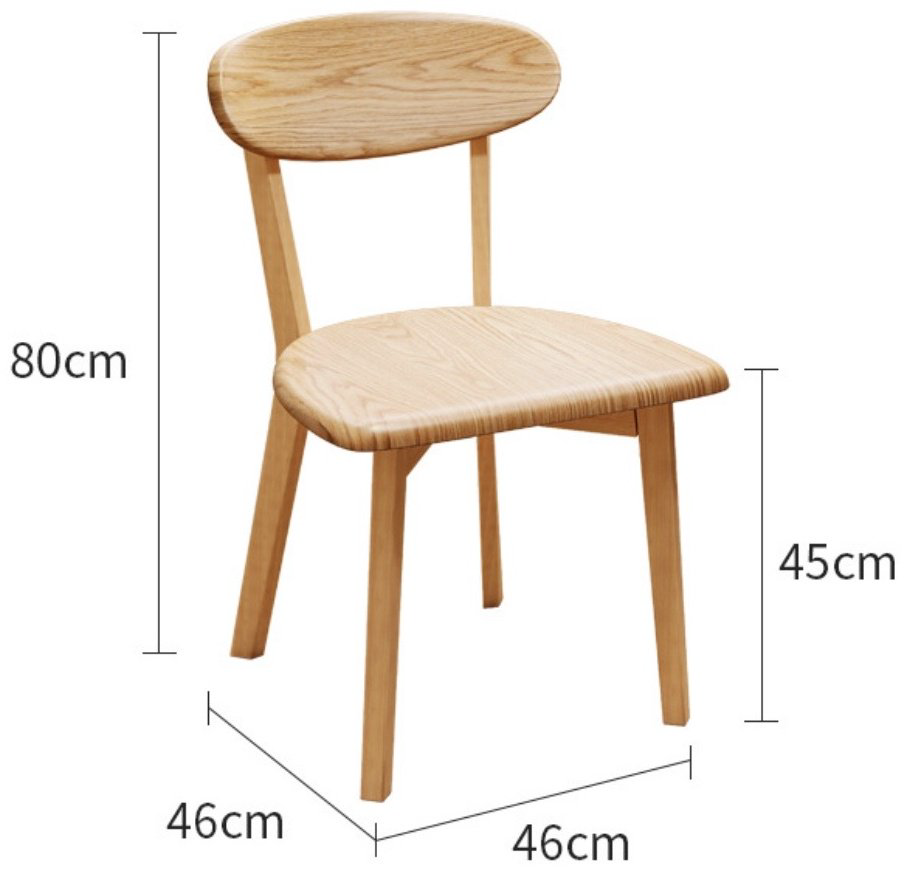 Стул Без бренда Wood Classic 80x46x46см бежевый купить,NaN