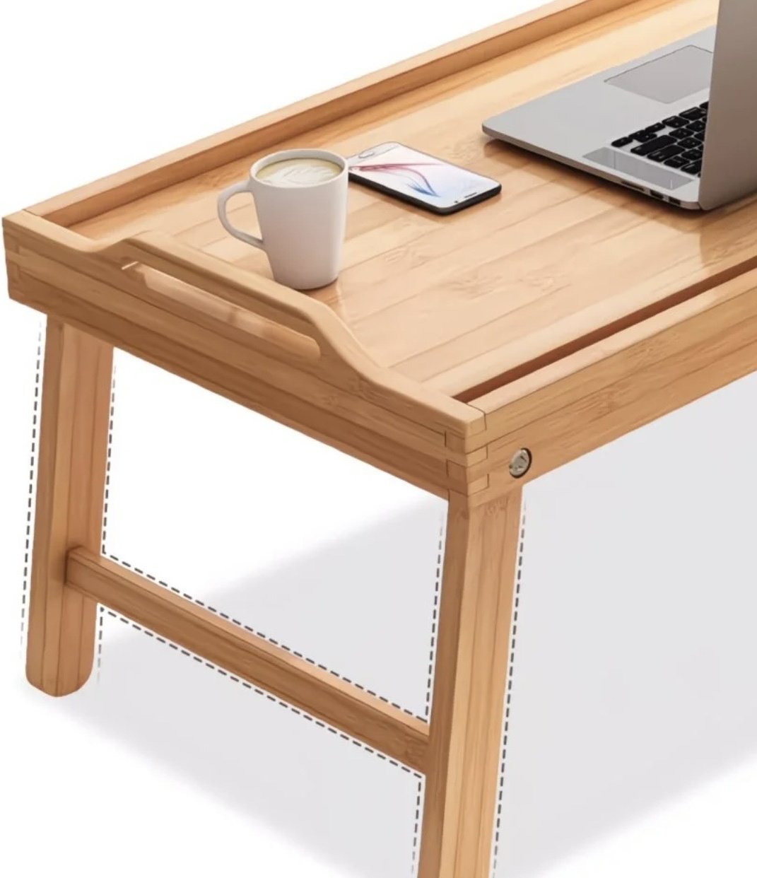 Столик для ноутбука бамбук 60x35x23 см