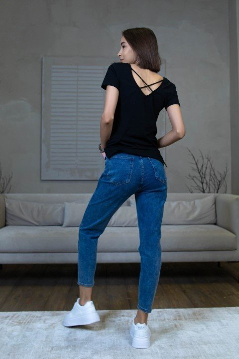 Футболка alinashoes без принта черная S купить,NaN