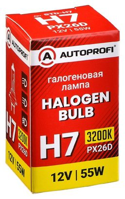 Автолампа AUTOPROFI STD-H7 галогенная, 1 шт купить,NaN