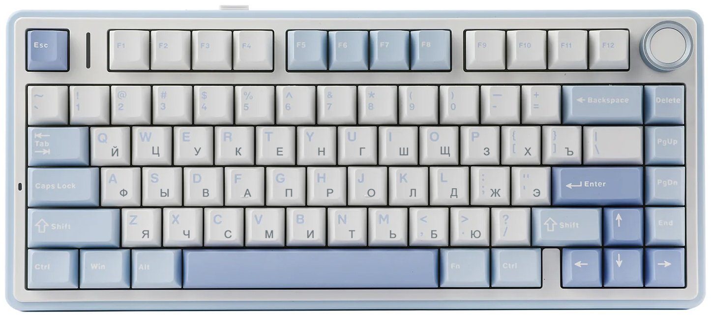 Клавиатура EPOMAKER x AULA F75 голубой