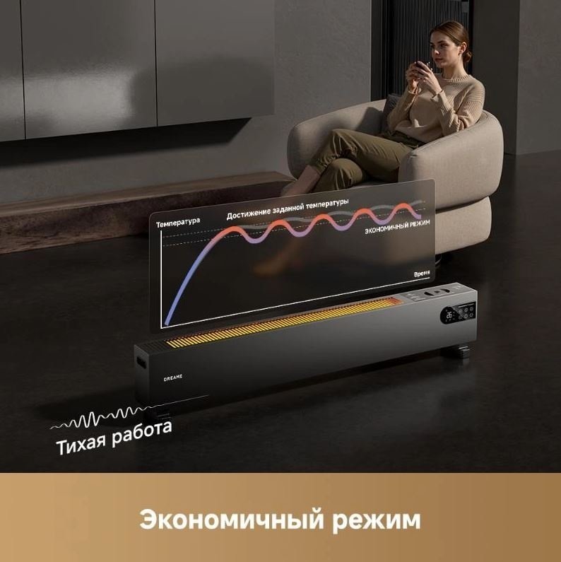 Конвектор DREAME HEAT30T-RU черный купить,NaN