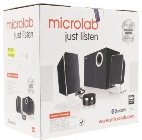 Компьютерные колонки Microlab M-200BT Platinum черный купить,39990