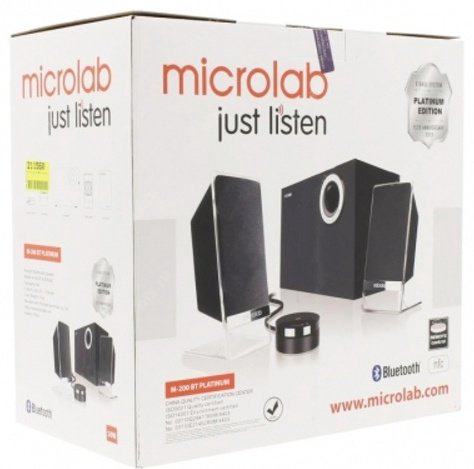 Компьютерные колонки Microlab M-200BT Platinum черный купить,39990