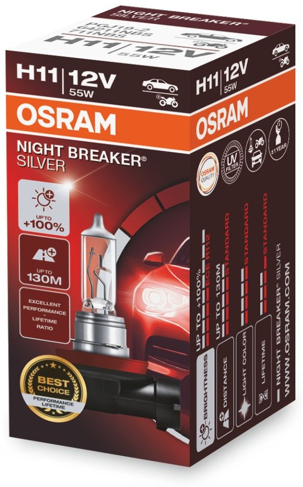 Автолампа Osram 64211NBS-HCB галогенная, 1 шт купить,NaN