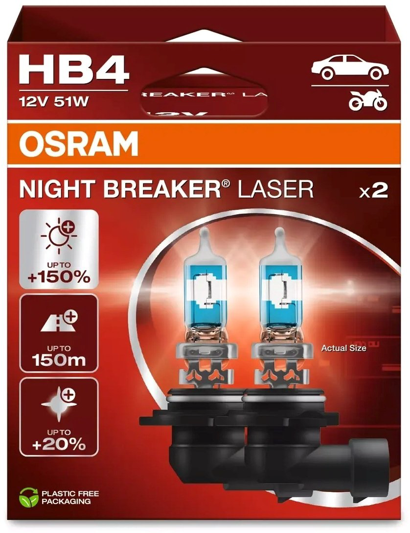Osram 9006NL-HCB галогенная HB4, 2 шт купить,NaN