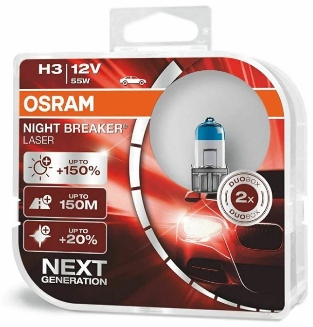 Автолампа Osram 64151NL-HCB галогенная, 2 шт купить,NaN