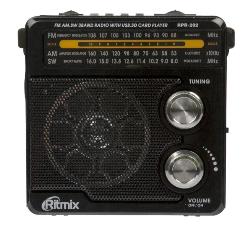 Радиоприемник Ritmix RPR-202 черный купить,NaN