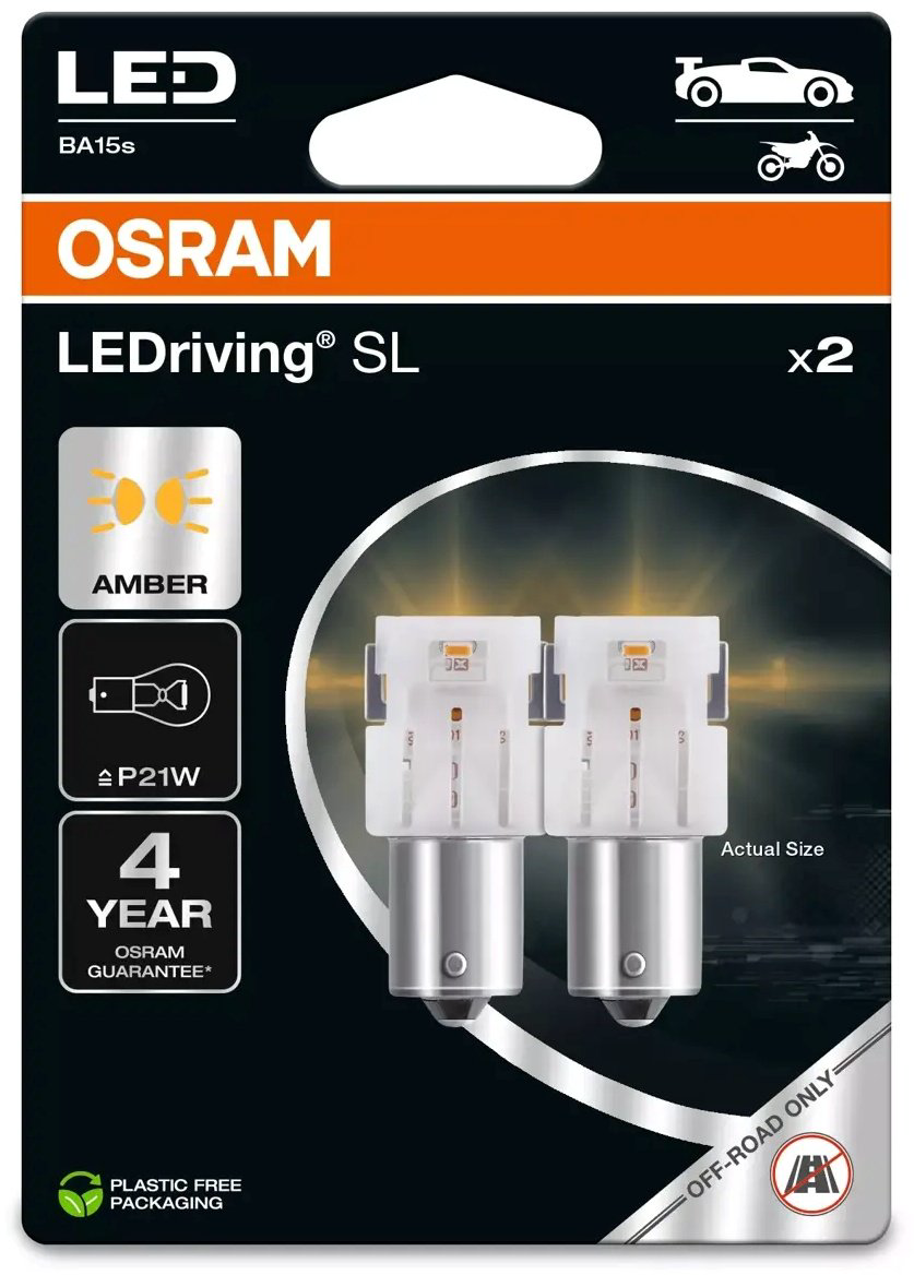 Osram 7506DYP-02B светодиодная P21W, 2 шт