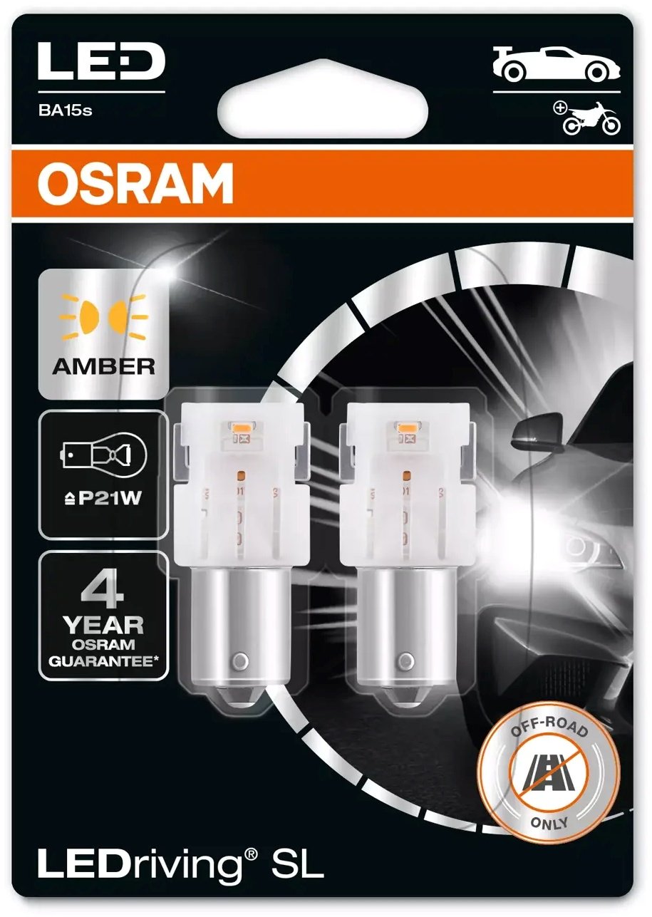 Osram 7506DYP-02B светодиодная P21W, 2 шт