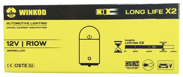 Автолампа WINKOD WR10WLLC10 накаливания, 1 шт купить,NaN
