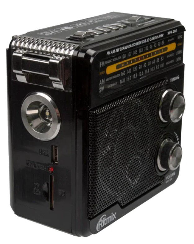 Радиоприемник Ritmix RPR-202 черный купить,NaN