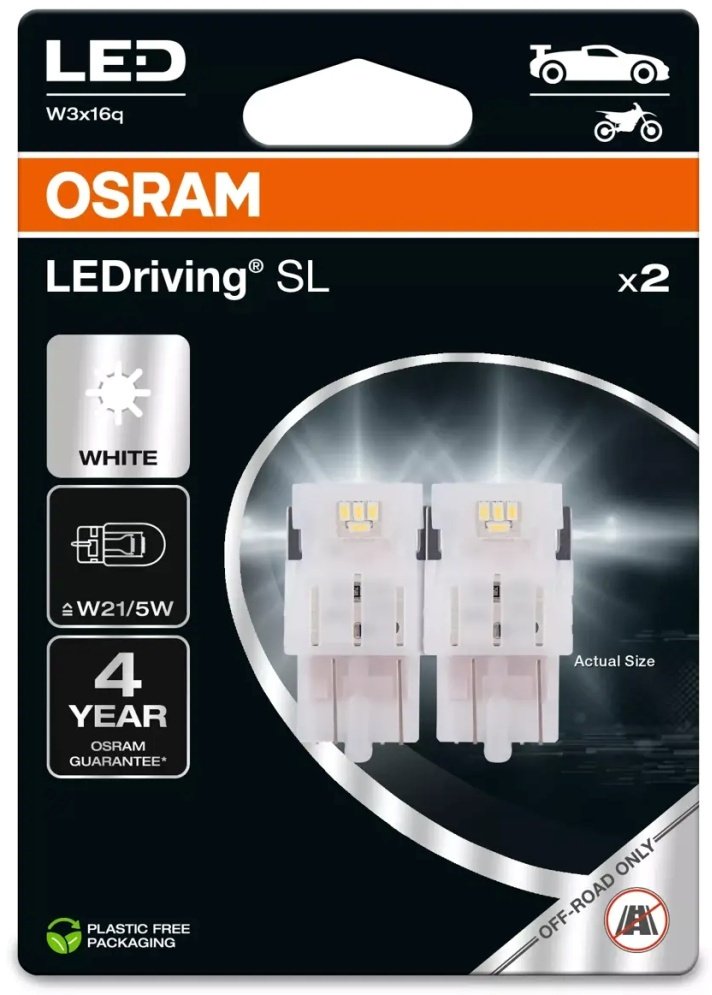 Автолампа Osram 7515DWP-02B светодиодная, 2 шт купить,NaN