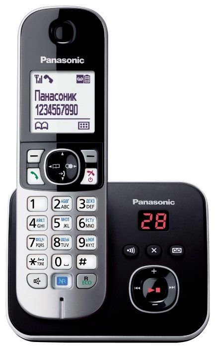 Радиотелефон Panasonic KX-TG6821 CAB черно-серый купить,NaN