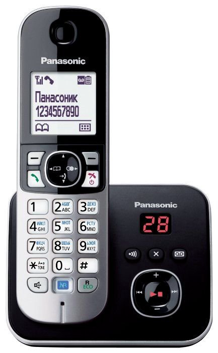 Радиотелефон Panasonic KX-TG6821 CAB черно-серый купить,NaN