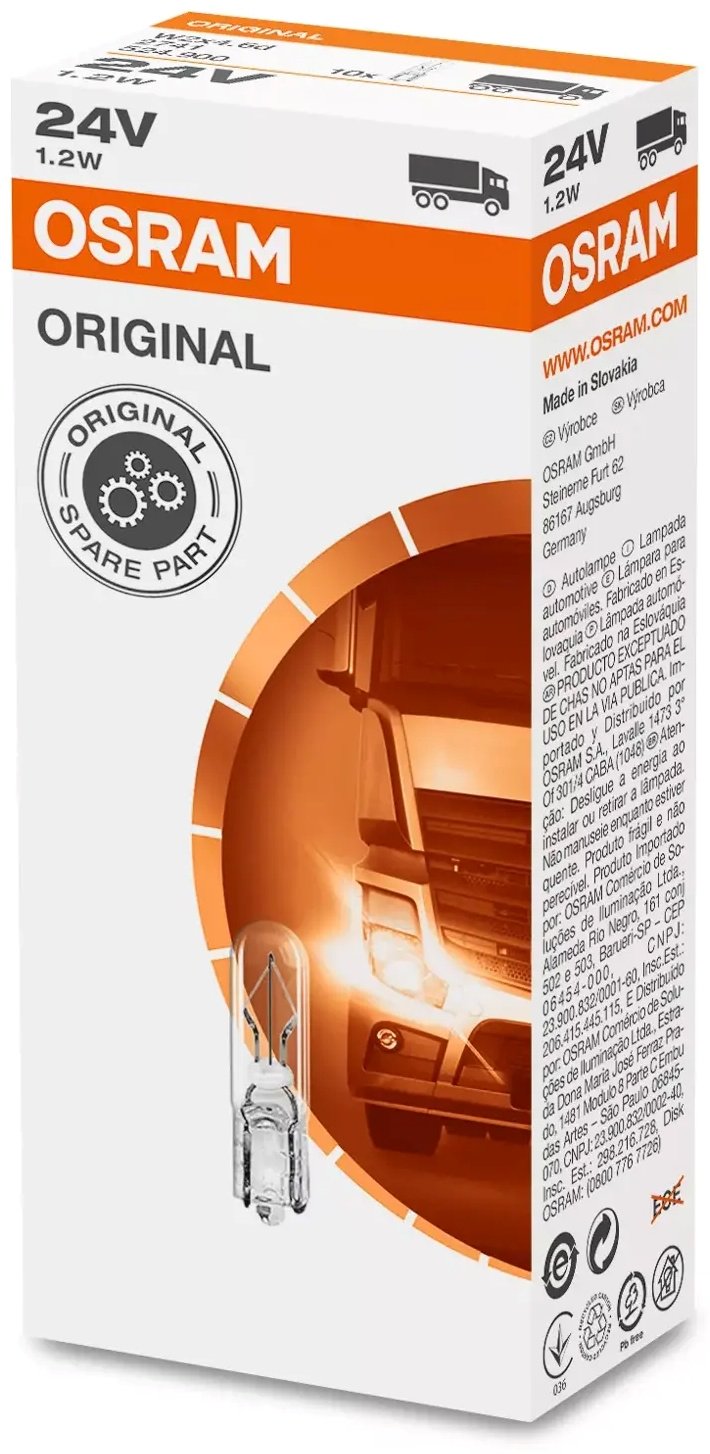 Osram 2741 накаливания W1.2W, 10 шт