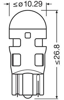 Автолампа Osram 2825DWP-02B светодиодная, 2 шт