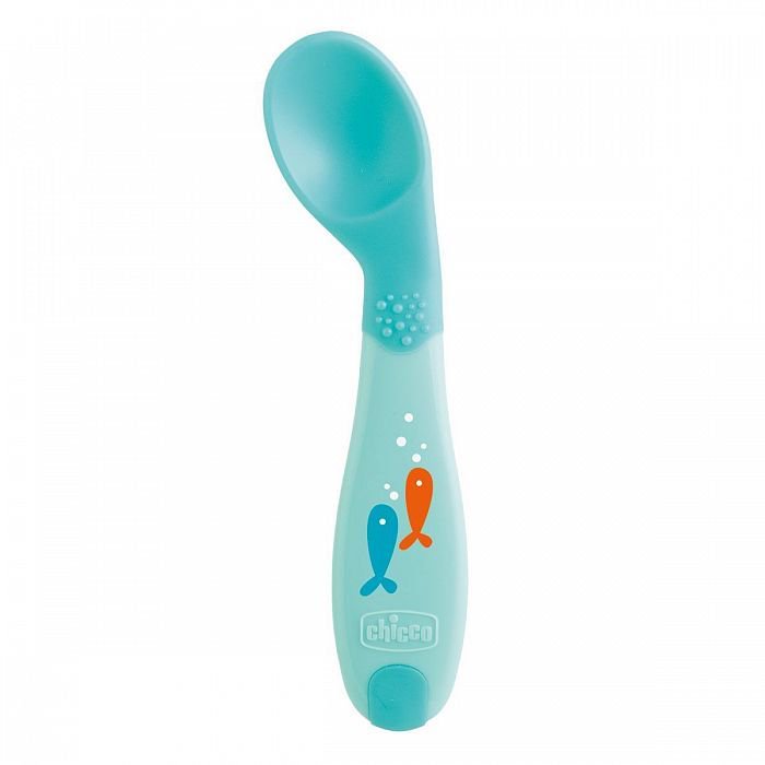 Ложка Chicco Baby's First Spoon голубая  купить,NaN