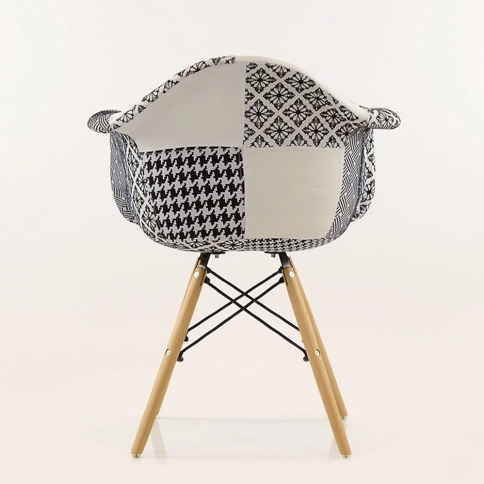 Стул кухонный SK Trade Eames Daw Patchwork черно-белый купить,0