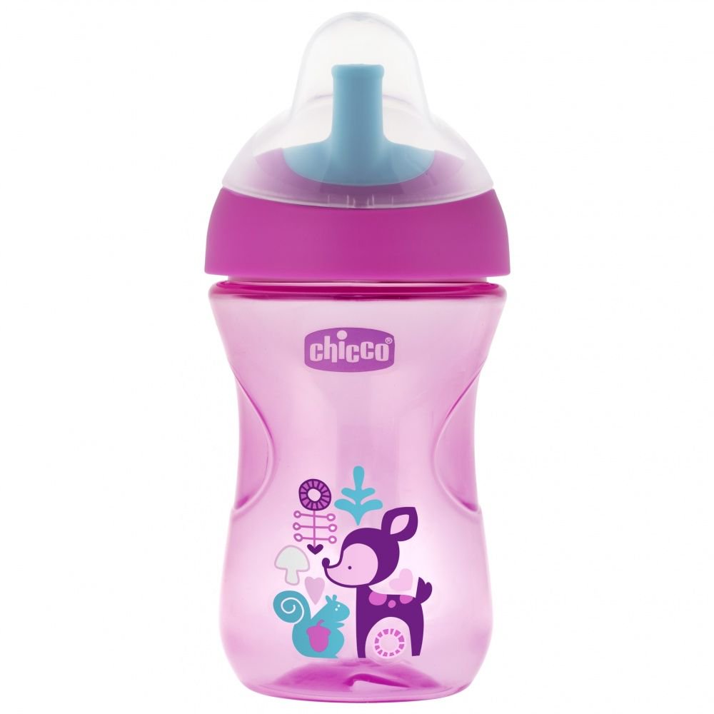 Поильник Chicco Advanced Cup 12м+ Girl 1шт розовый-фиолетовый купить,NaN