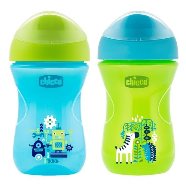 Поильник Chicco Easy Cup 12м+ Boy 1шт голубой-зеленый купить,NaN