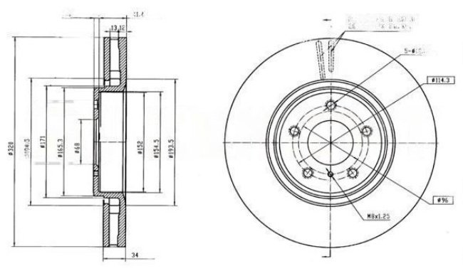 Диски Winkod передние WBD0405 купить,52760