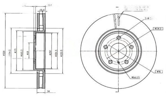 Диски Winkod передние WBD0405 купить,52760