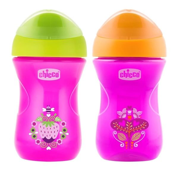 Поильник Chicco Easy Cup 12м+ Girl 1шт розовый купить,NaN