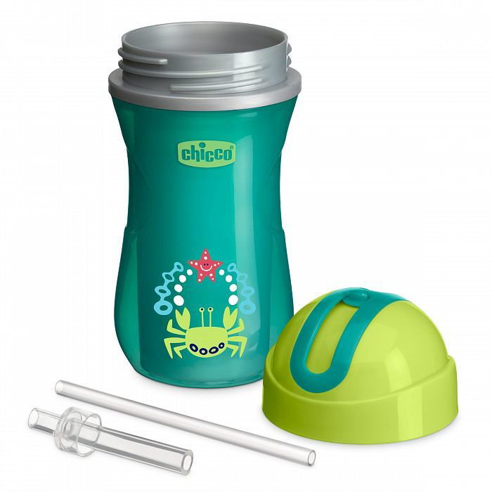 Поильник Chicco Sport Cup 14m+ красный-зеленый купить,NaN