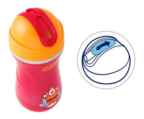 Поильник Chicco Sport Cup 14m+ красный-зеленый купить,NaN