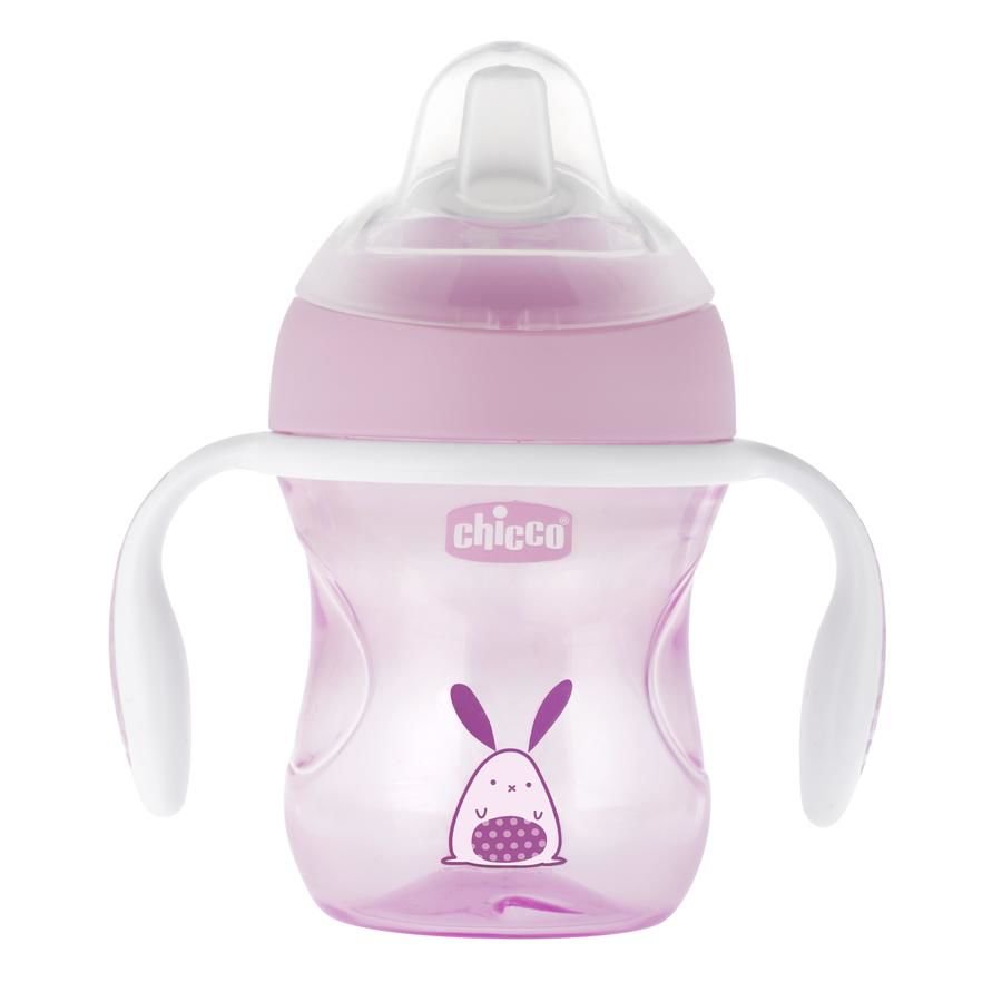 Поильник Chicco Transition Cup 4м+ Girl розовый
