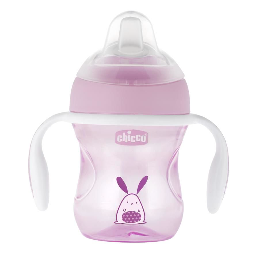 Поильник Chicco Transition Cup 4м+ Girl розовый купить,NaN