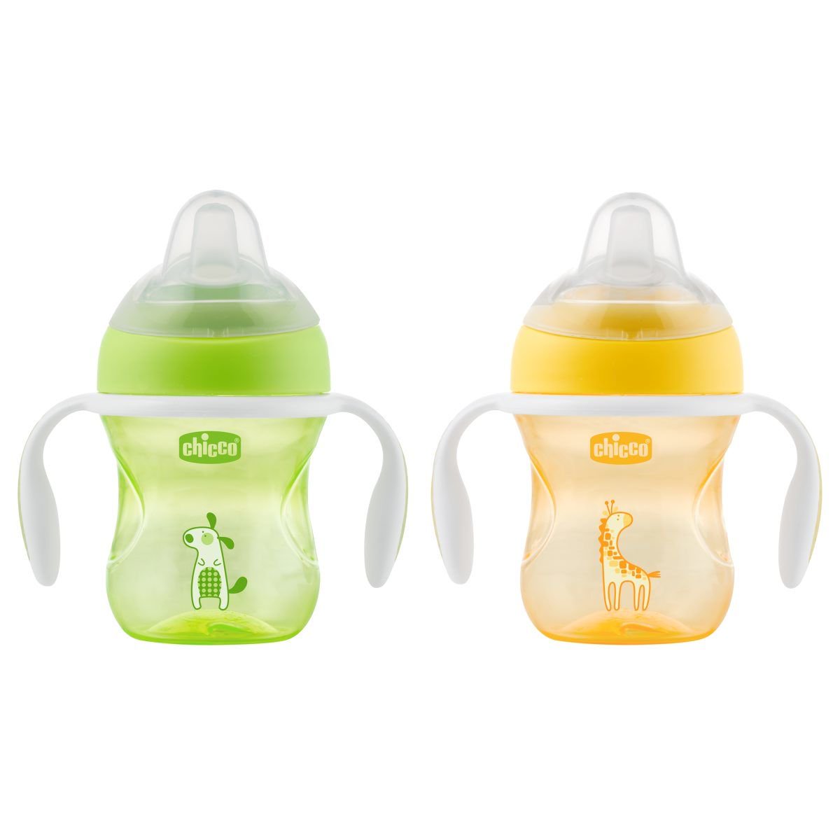Поильник Chicco Transition Cup 4м+ Neutral 1шт зеленый-желтый купить,NaN