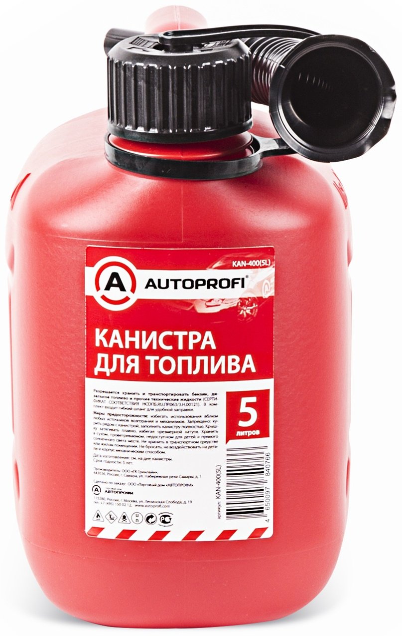 Канистра вертикальная AUTOPROFI KAN-400 красная 5 л купить,NaN