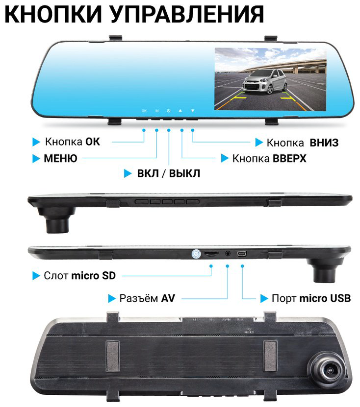 Видеорегистратор AUTOPROFI MIR-42RC черный купить,NaN