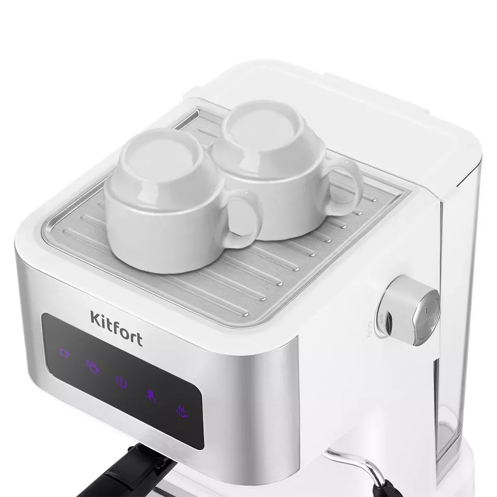 Кофемашина Kitfort КТ-7139 белая купить,0
