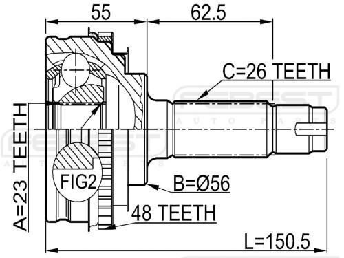 Winkod шрус наружный W2685CV - ForteMarket Winkod шрус наружный W2685CV купить,NaN