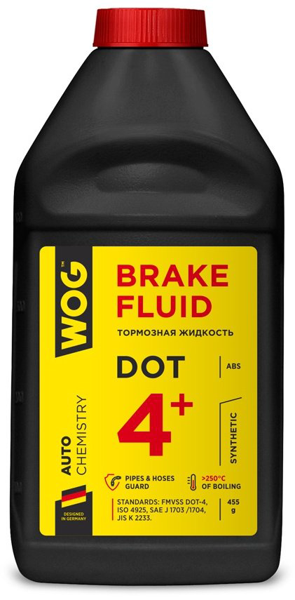 Тормозная жидкость силиконовая WOG DOT4+ 0.5 л купить,NaN
