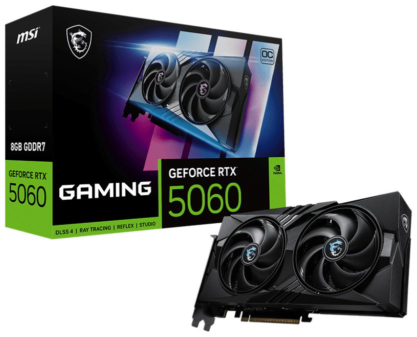 Видеокарта MSI RTX 5060 8G GAMING OC 8 Гб купить,350934
