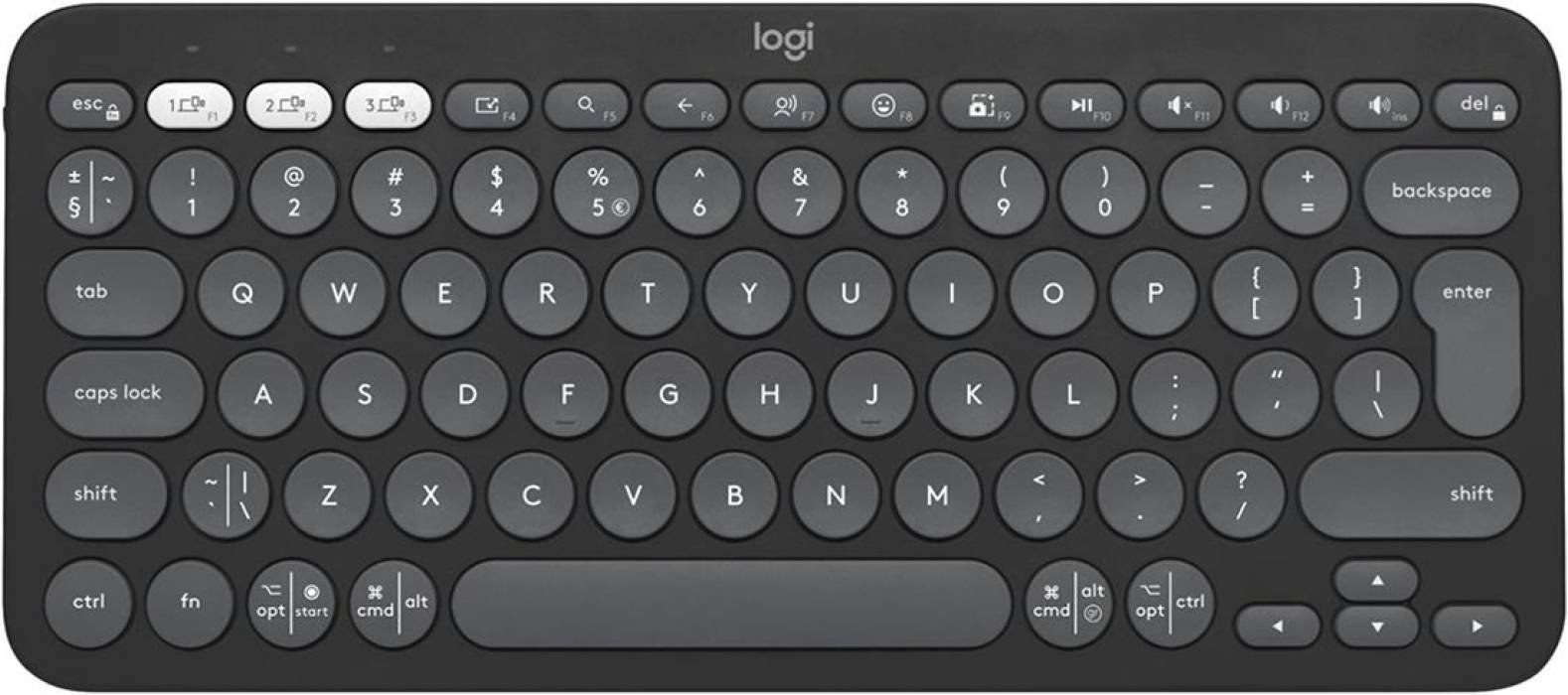 Клавиатура Logitech Pebble Keys 2 K380s (920-011851) черный купить,NaN