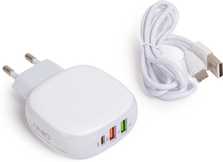 Зарядное устройство LDNIO A3510Q Type-C белое - ForteMarket Зарядное устройство LDNIO A3510Q Type-C белое купить,0