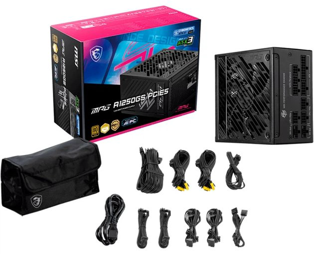 Блок питания MSI MPG A1250GS PCIE5 1250 Вт купить,102141