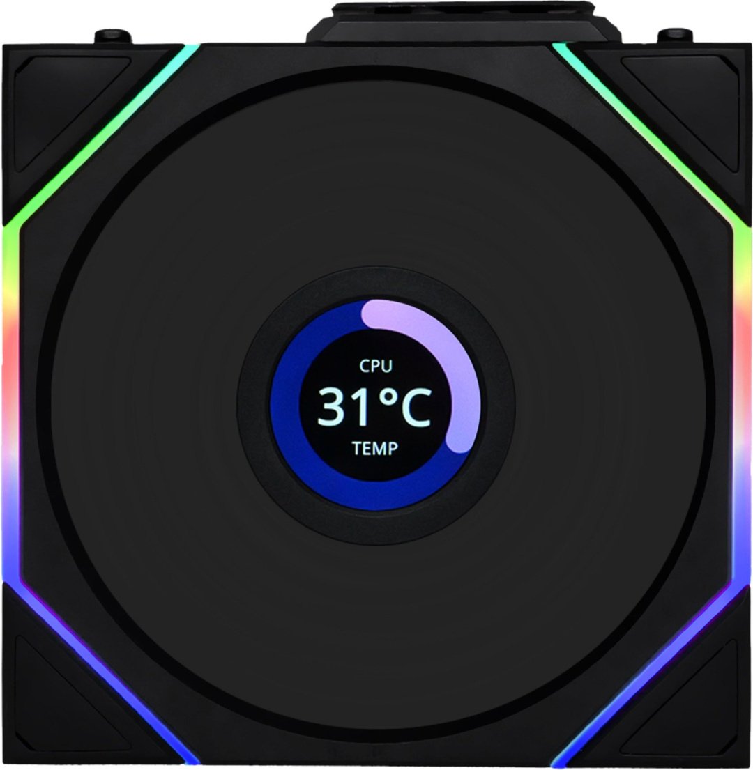Вентилятор LIAN LI UNI FAN TL120 LCD Wireless 3x120, G99.12TLLCD1W3B.00 черный