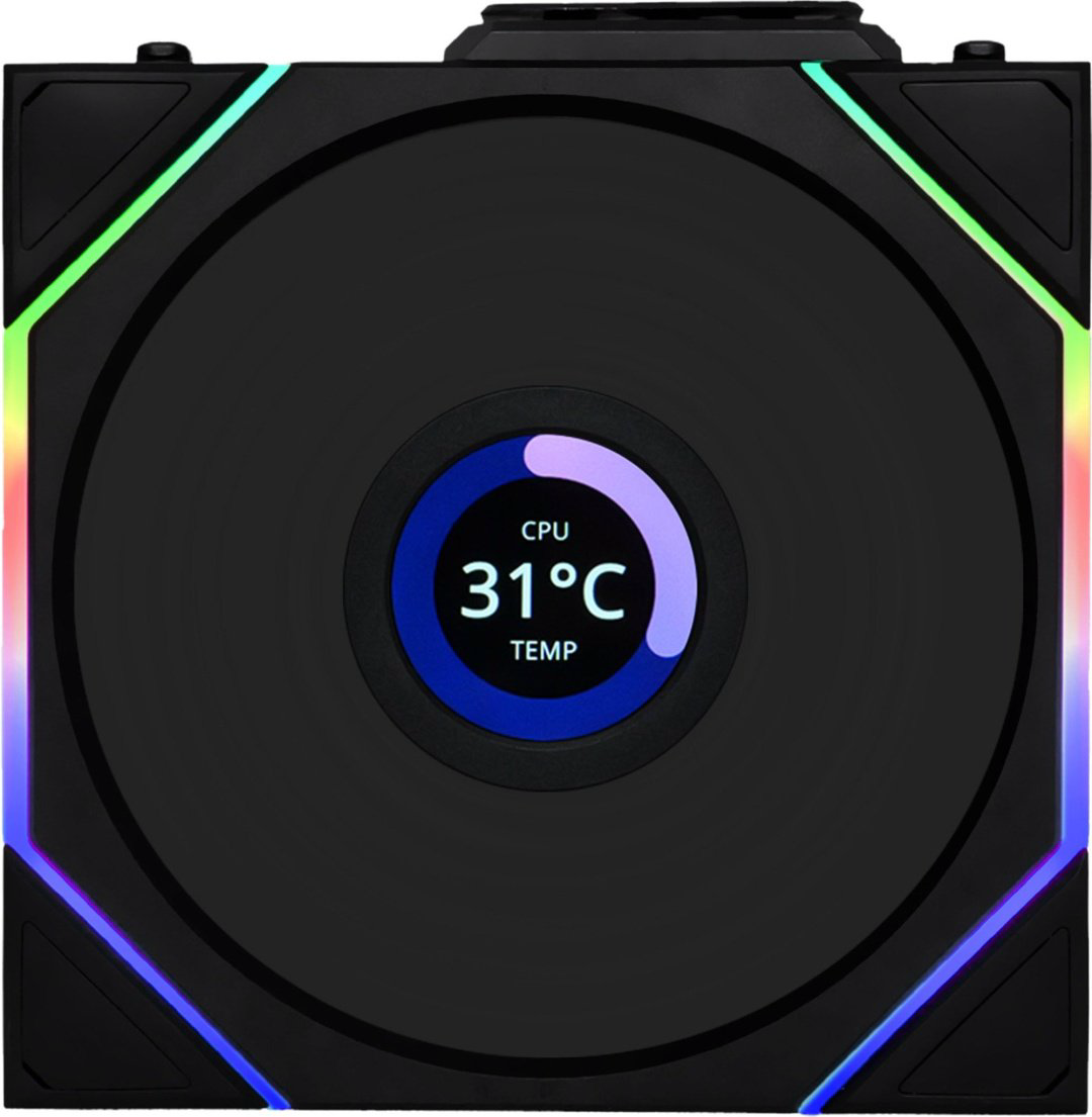 Вентилятор LIAN LI UNI FAN TL120 LCD Wireless 3x120, G99.12TLLCD1W3B.00 черный купить,68765