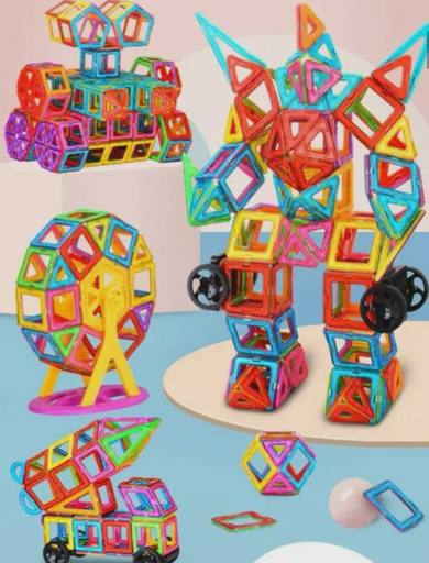 Магнитный конструктор Wooden Toys 72 детали