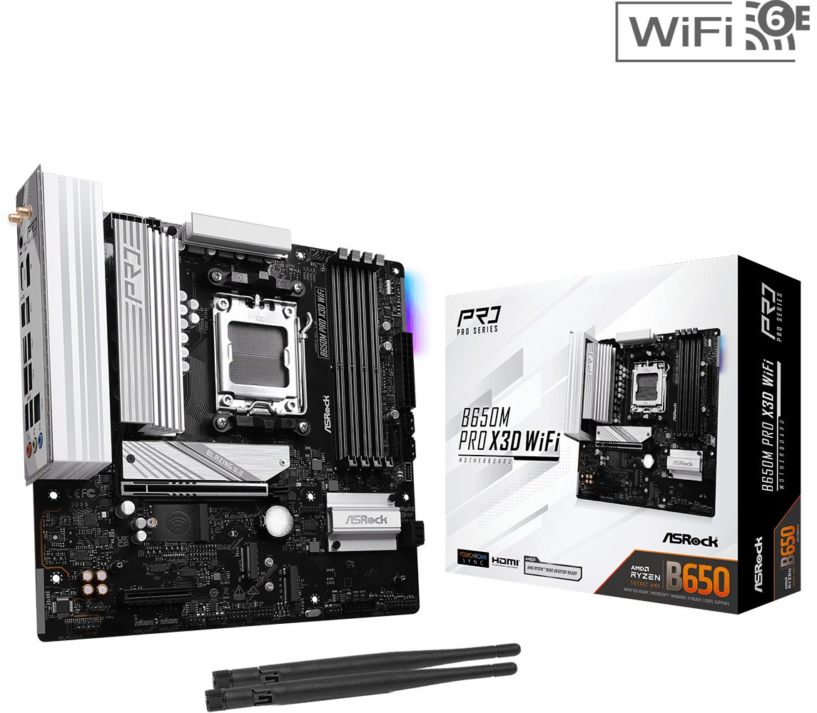 Материнская плата ASRock B650M PRO X3D WIFI