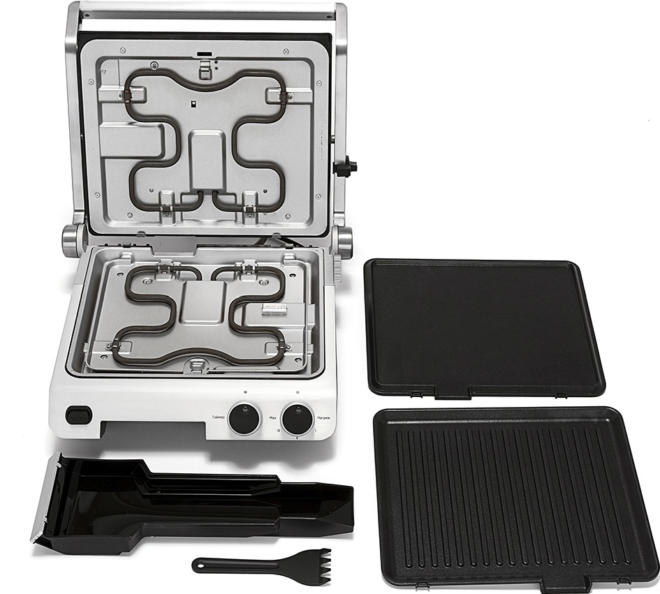 Гриль Kitfort КТ-1603 черно-серебристый