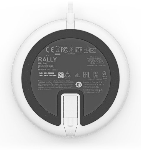 Микрофон Logitech Rally 952-000038 белый