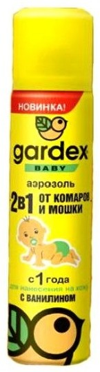 Спрей детский  Gardex Baby от комаров и мошки на одежду с 1 года  80 мл