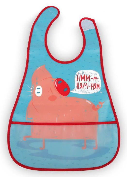 Фартук нагрудный Happy Baby pig голубой купить,NaN